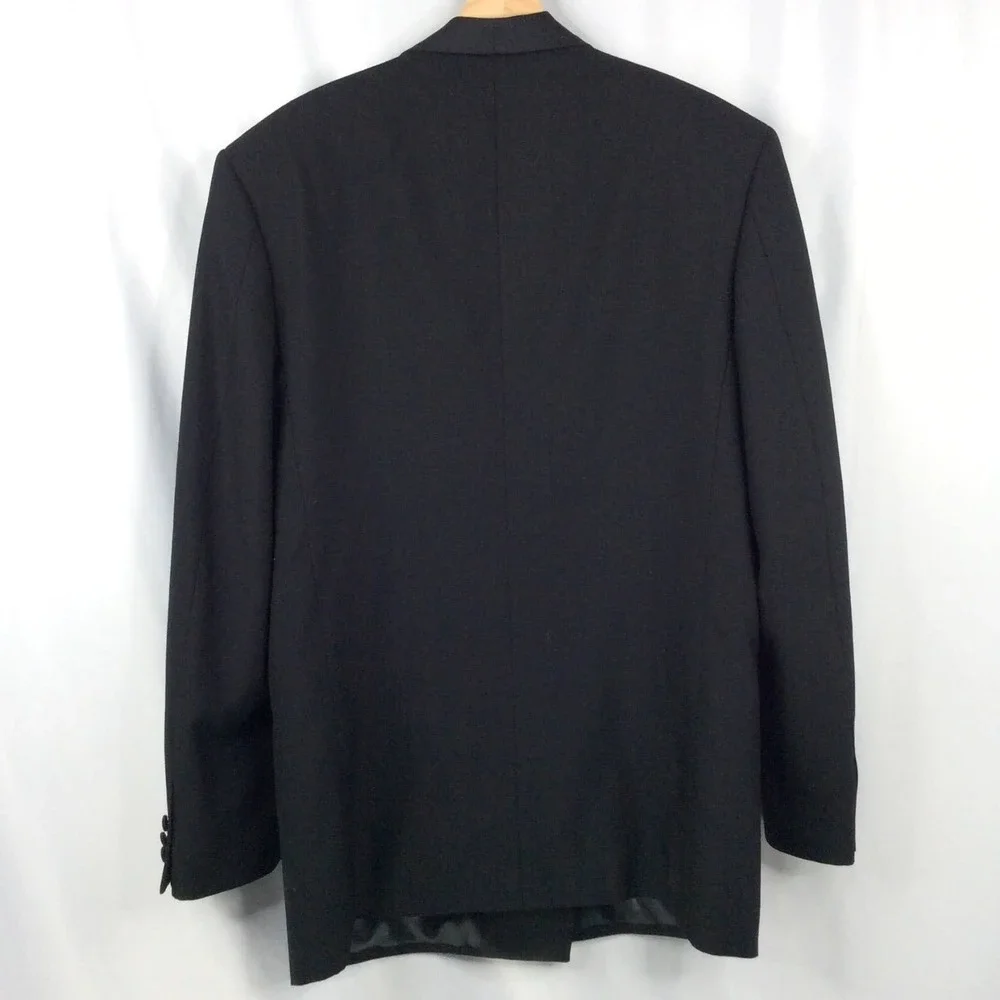 Pierre Balmain Men's Tuxedo Suit Size 43L Black 100% Pure New Wool